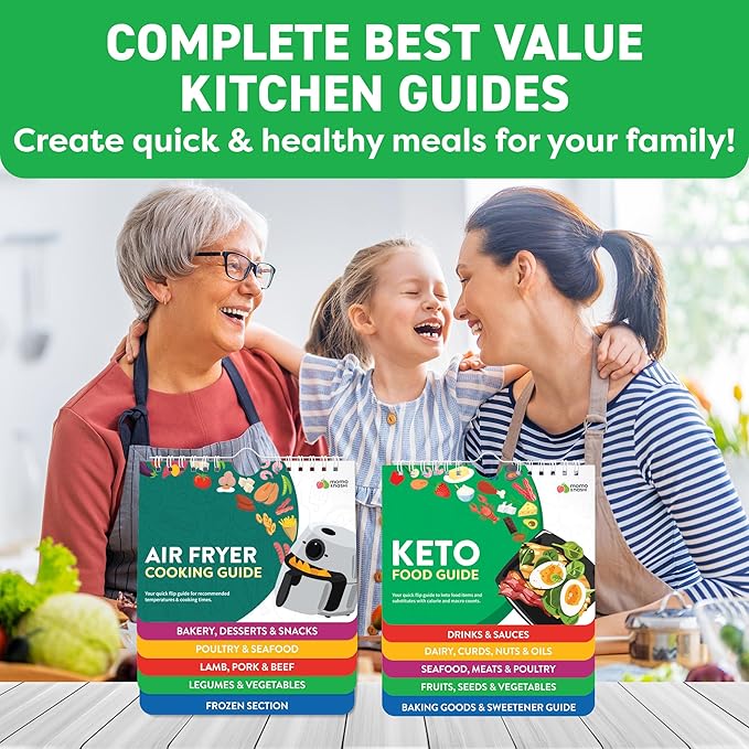 Air Fryer & Keto Cookbook Magnets - Set of 2 (7”x6”) - Air Fryer Accessories & Keto Meal Plan