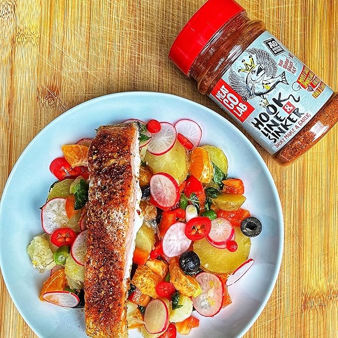 Angus & Oink | Hook Line & Sinker Rub | Maple Glazed Smoky Garlic | Perfect for Fish, Pork &