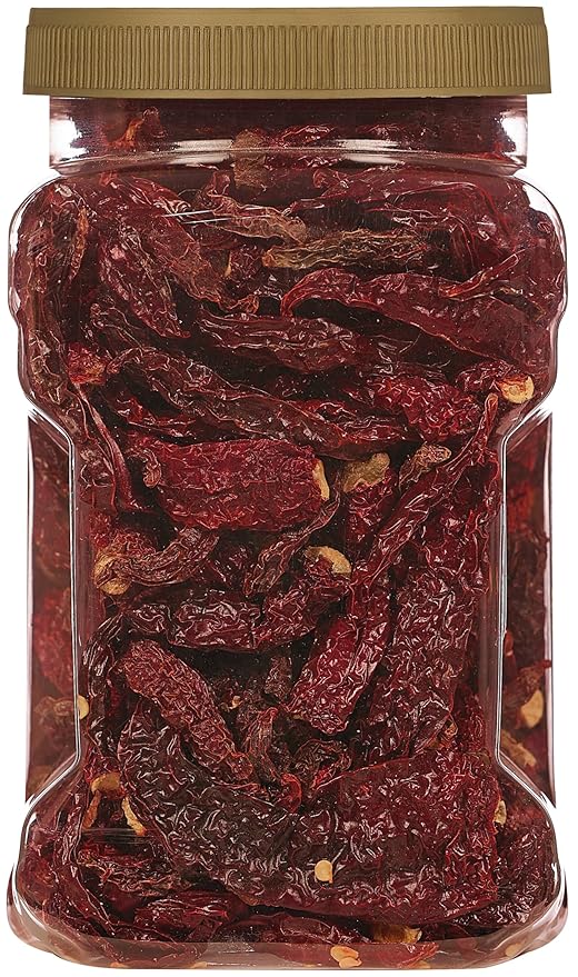 Rani Kashmiri Chilli Whole (Deggi Mirch, Low Heat) 9oz (255g) PET Jar ~ Natural | Salt-Free | Vegan