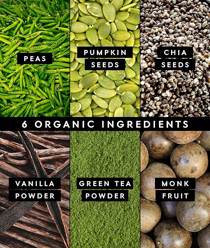 Truvani Vegan Pea Protein Powder | Matcha | 20g Organic Plant Based Protein | 1 Serving | Keto |