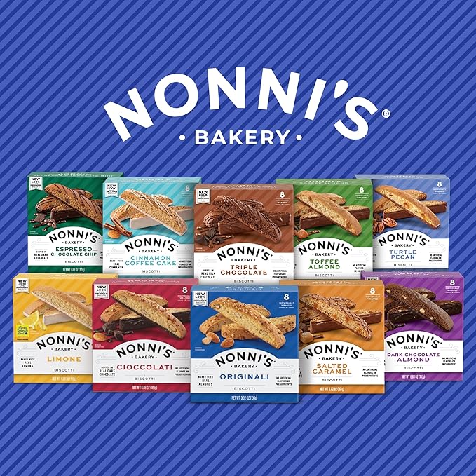 Nonni's Pumpkin Spice Biscotti Holiday Cookies - 3 Boxes Pumpkin Cookies - Pumpkin Biscotti