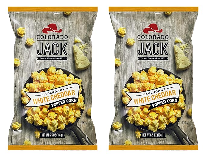 Colorado Jack Gourmet Flavored Popcorn - Colorado Jack Popped Corn in Legendary Flavors (White