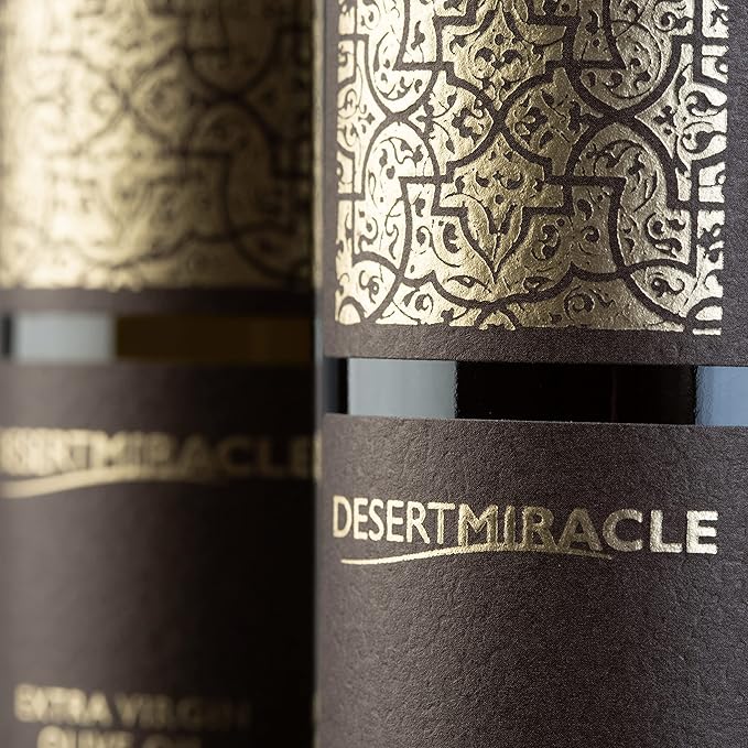 DESERT MIRACLE Cold Pressed Polyphenol Rich Moroccan Olive Oil, Extra Virgin Olive Oil with High