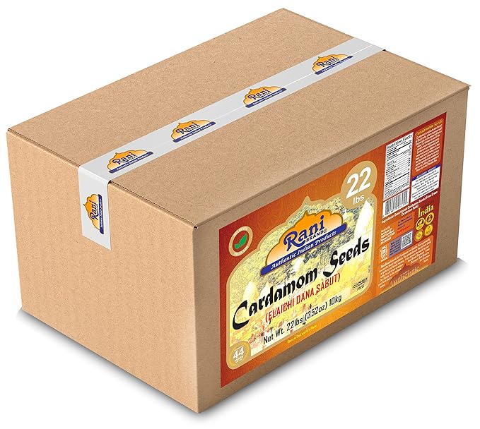Rani Cardamom (Elachi) Decorticated Seeds Indian Spice 352oz (22lbs) 10kg Bulk Box ~ All Natural |