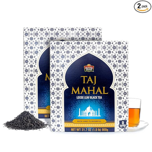 Taj Mahal Tea by Brooke Bond | Loose Leaf Tea | Black Tea | Compatible for Chai & Milk | Premium