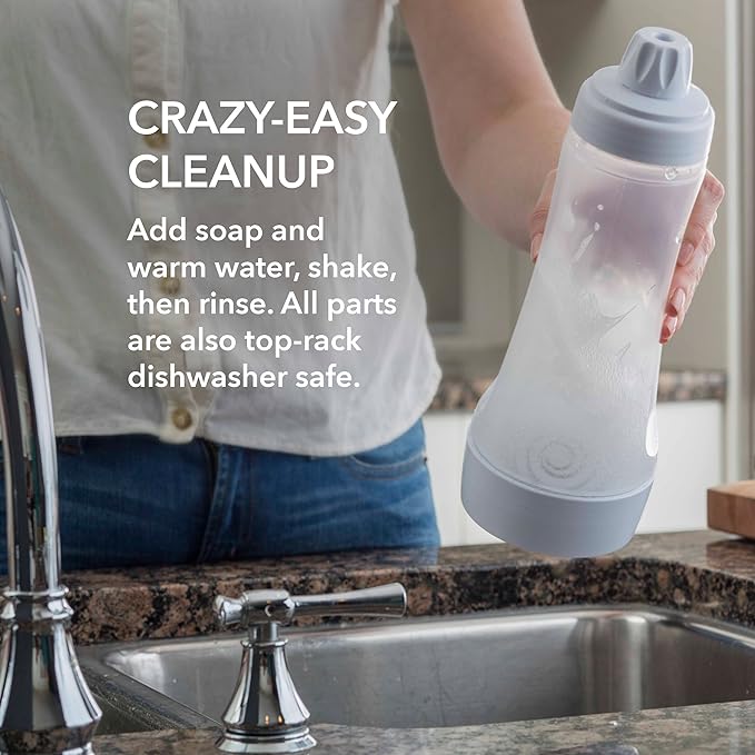 Whiskware Pancake Bottle, Batter Dispenser and Mixer with BlenderBall Wire Whisk, Durable, No-Mess