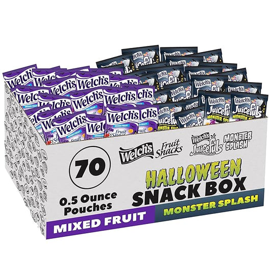 Welch?™s Fruit Snacks Mixed Fruit Halloween & Juicefuls Monster Splash Variety Pack, Great for
