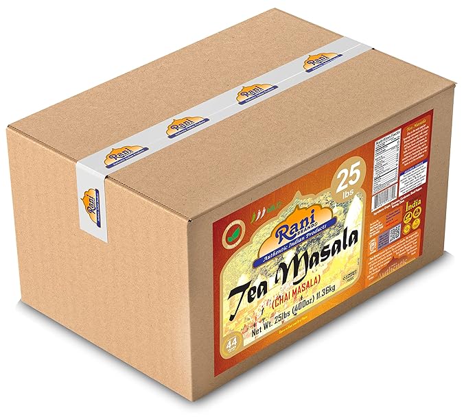 Rani Tea (Chai) Masala Indian Spice Blend 400oz (25lbs) 11.36kg Bulk Box ~ All Natural | Vegan |