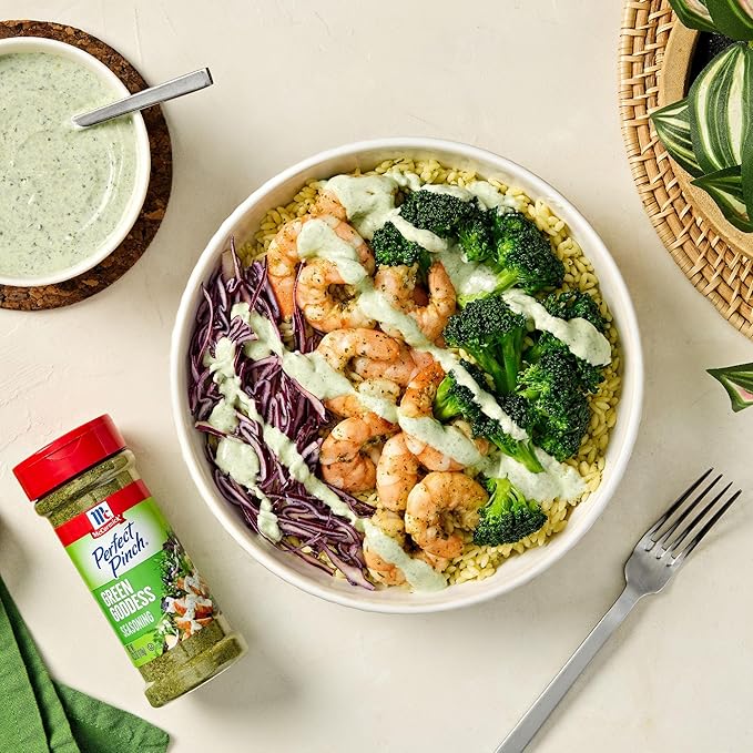 McCormick Perfect Pinch Seasoning, Green Goddess, For Adding Tangy, Herby Flavor to Chicken, Roasted Veggies, Dressings, Sauces & More, 4.23 oz