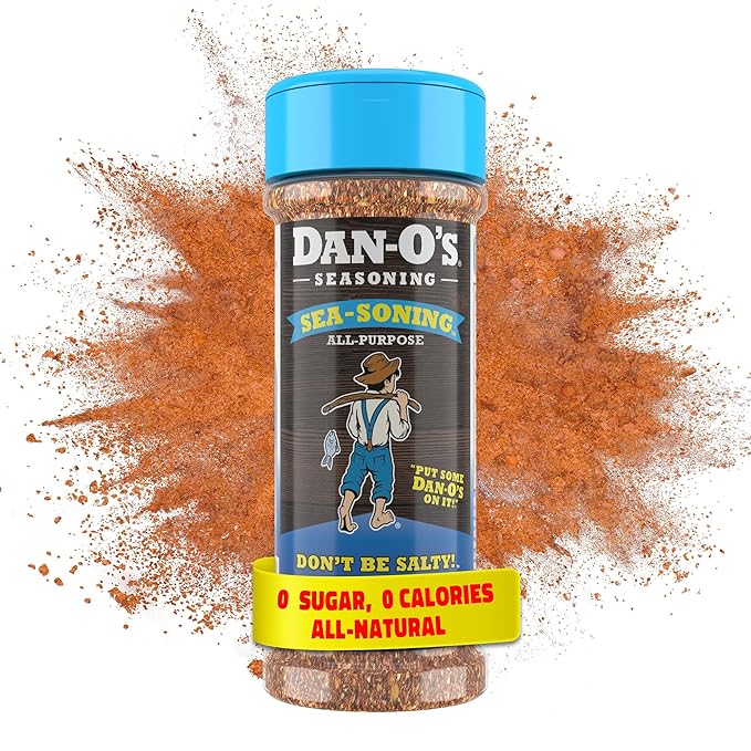 Dan-O's SEA-soning Seasoning, 2.4 oz Bottle, All-Purpose Seasoning for Fish, Shrimp, Seafood