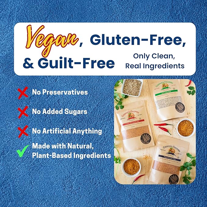 Cooper's Crumbs All Natural Gluten Free Low Carb Bread Crumb Alternative, High Protein, Vegan