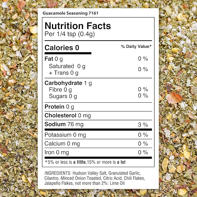 The Spice Lab Guacamole Mix Seasoning for Avocado - Shaker Jar - Perfect for Your Guacamole