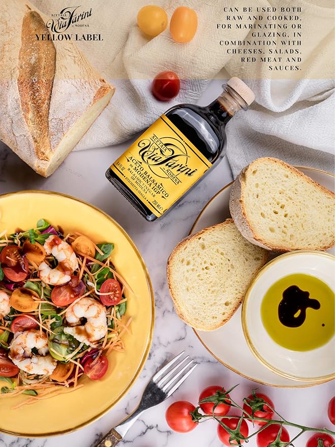 Via Farini Yellow Label Aceto Balsamico Di Modena IGP Aged Artisan Italian Balsamic Wine Vinegar