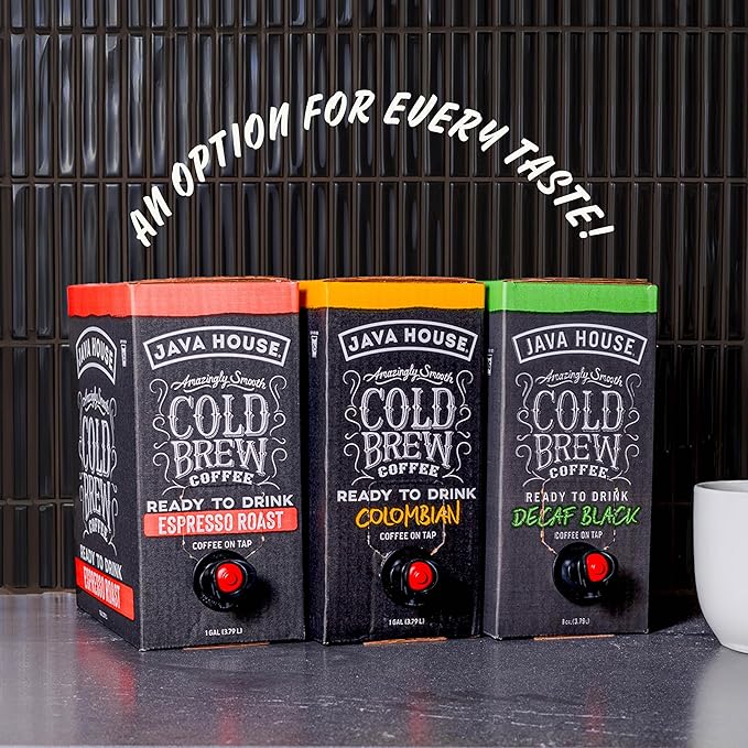 Java House Cold Brew Coffee on Tap – Premium 100% Arabica Dark Roast – Smooth Espresso Flavor with