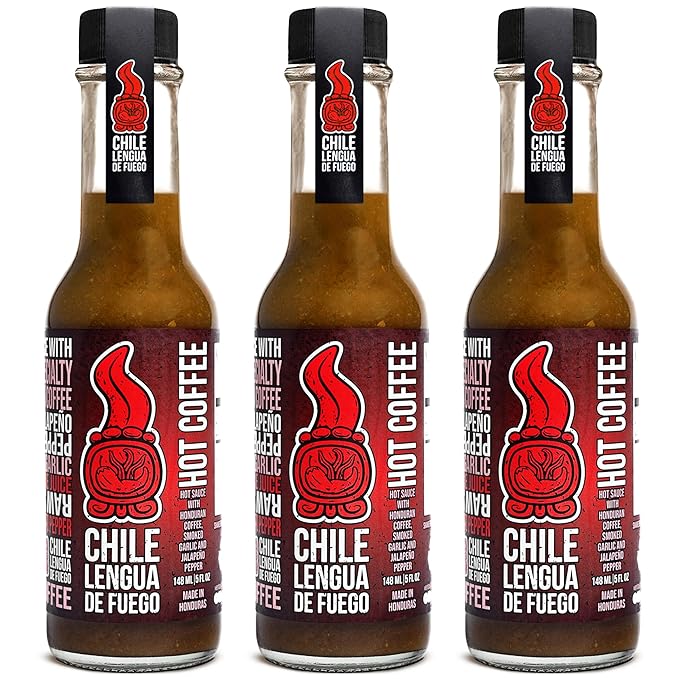 Hot Sauce | Chile Lengua de Fuego (Pack of 3, Hot Coffee) – Mild Jalapeño Hot Sauce with Honduran