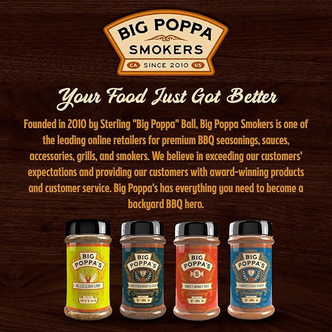 Big Poppa's Sweet Heat Flavor Bundle (4-Pack) - Featuring Sweet Money Hot, Competition Brisket &