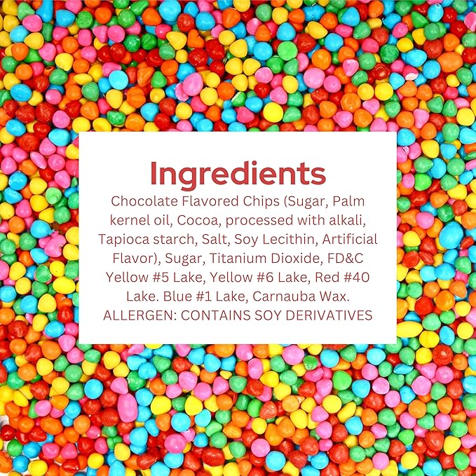 Rainbow Candy Coated Chocolate Chips | 1.5 lbs Cosmic Brownie Sprinkles | Mini Chocolate Baking