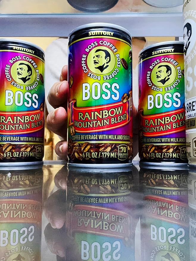BOSS Coffee by Suntory ??Rainbow Mountain Blend Japanese Flash Brew Coffee, 6oz 12 Pack, Imported