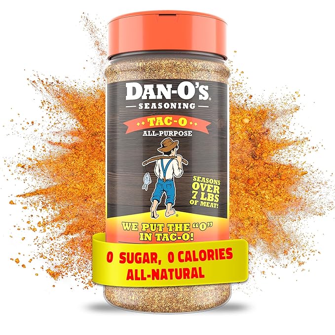 Dan-O's Tac-O Seasoning, 8.9 oz Bottle, All Purpose Taco Seasoning for Tacos, Quesadillas, Ground