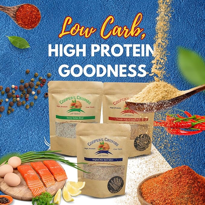 Cooper's Crumbs All Natural Gluten Free Low Carb Bread Crumb Alternative, High Protein, Vegan