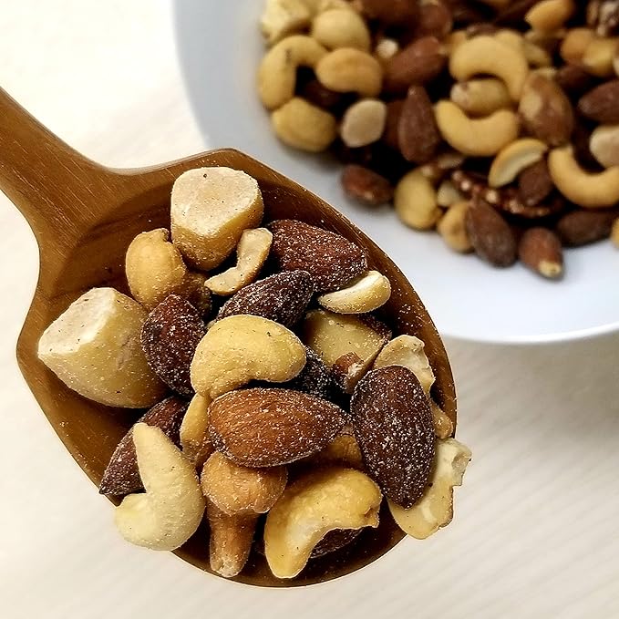 Mixed Nuts Deluxe - Roasted & Salted | 32 oz Reusable Container | Healthy Gourmet Variety Snack Mix