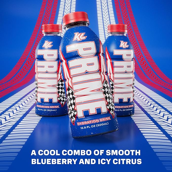 PRIME Hydration Kyle Larson, Sports Drinks, Electrolyte Enhanced for Replenishing Fluids, 250mg