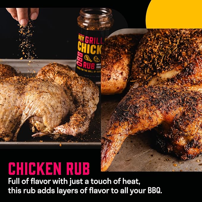Hey Grill Hey | Chicken Rub | Delicious Chicken Seasoning | Dry Rub for Wings | Turkey & Fish