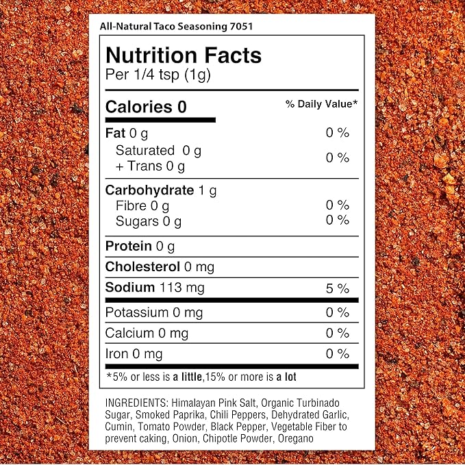 The Spice Lab Taco Seasoning - All Natural, Gluten Free Taco Seasoning Mix - 4.5 oz Shaker