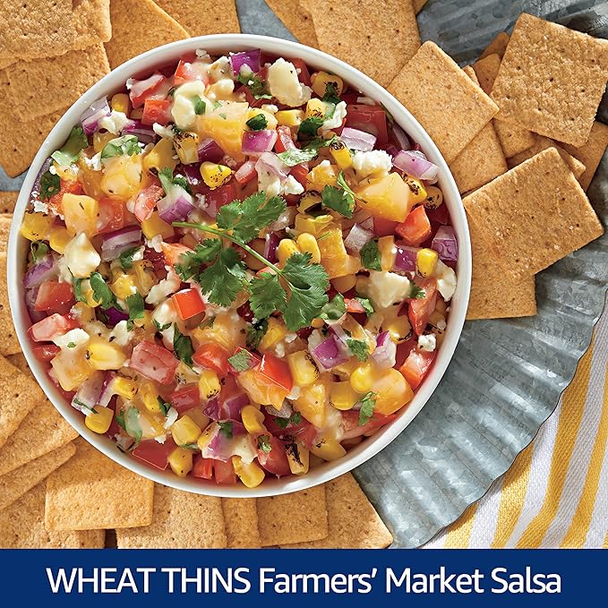 Wheat Thins Reduced Fat Snacks, Whole Grain Wheat Crackers, Bulk Snack Crackers, Family Size, 6 - 12.5 oz Boxes