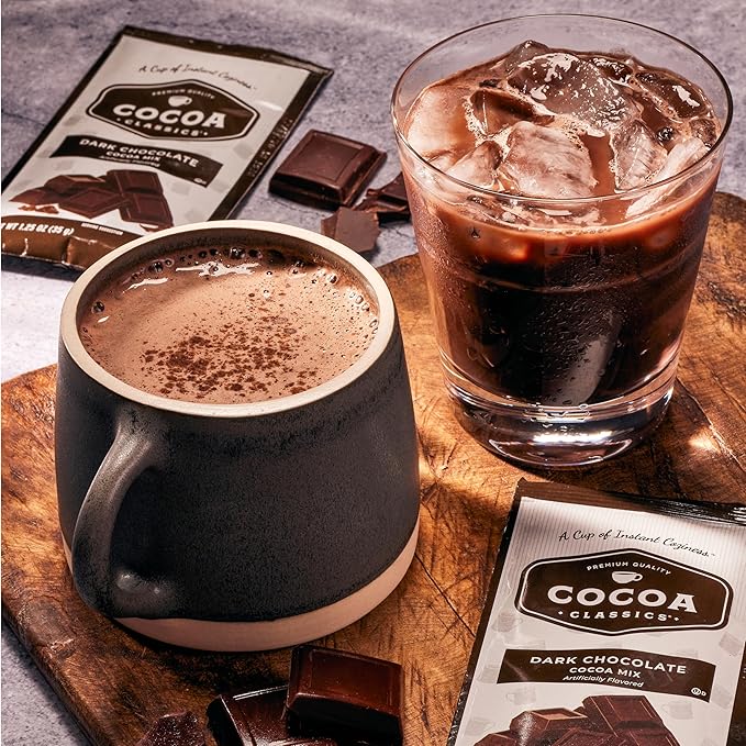 Cocoa Classics Dark Chocolate Cocoa Mix, Sweet, Smooth, Intense Dark Chocolate Flavored, Make Hot