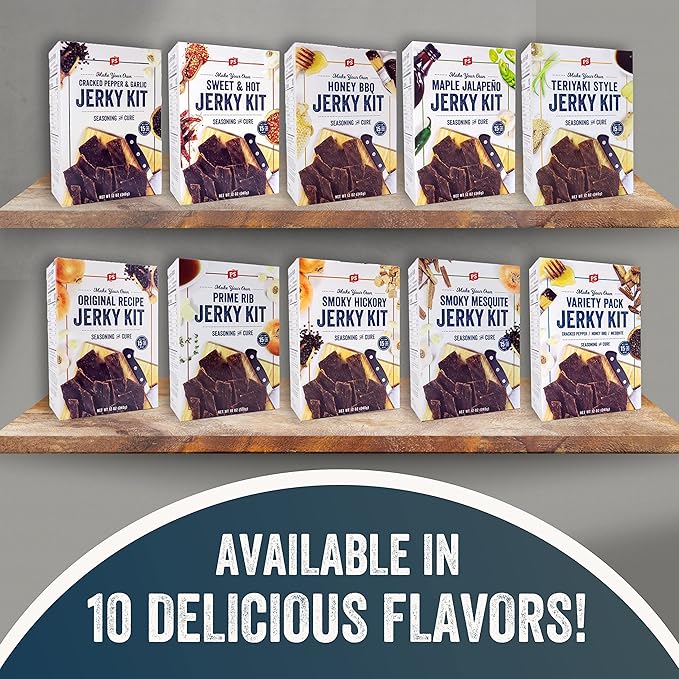 PS Seasoning Jerky Seasoning and Cure Kit (Smoky Hickory) - Award-Winning DIY Beef Jerky Making Kit
