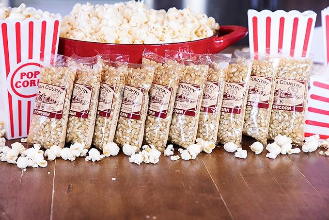Amish Country Popcorn | 10-4 oz Bags | Medium White Popcorn Kernels | Old Fashioned, Non-GMO and