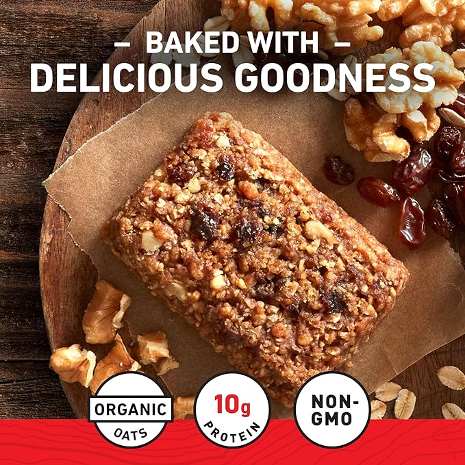 CLIF BAR - Oatmeal Raisin Walnut - Made with Organic Oats - Energy Bars - Non-GMO - Plant Based