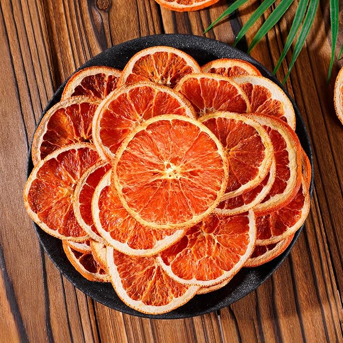 Dried Blood Orange Slices, 3oz/85g,Dehydrated Orange Slices For Cocktails,100% Natural Fruit No