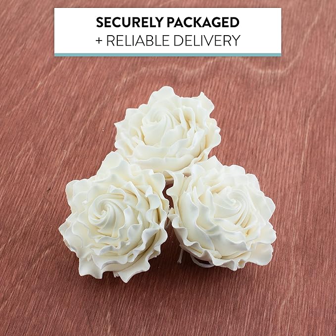 Global Sugar Art Gardenia Sugar Cake Flowers, White, 8 Count by Chef Alan Tetreault