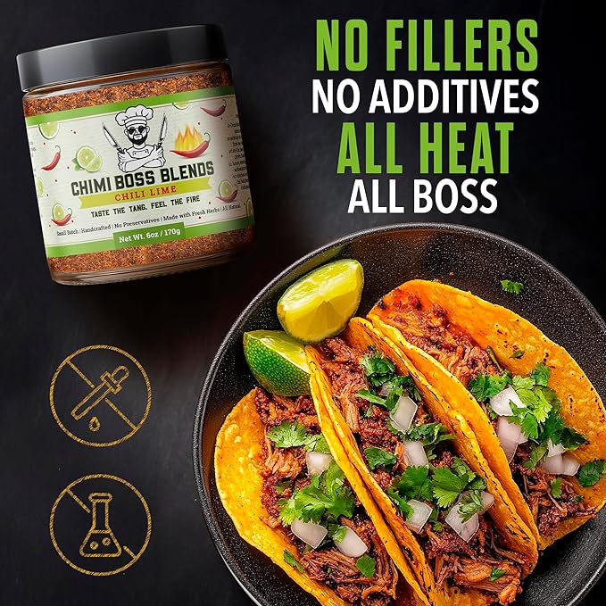 Chimi Boss Chili Lime Seasoning, 6oz ??Zesty & Spicy Dry Rub for Tacos, Chicken, Veggies, Fruit and