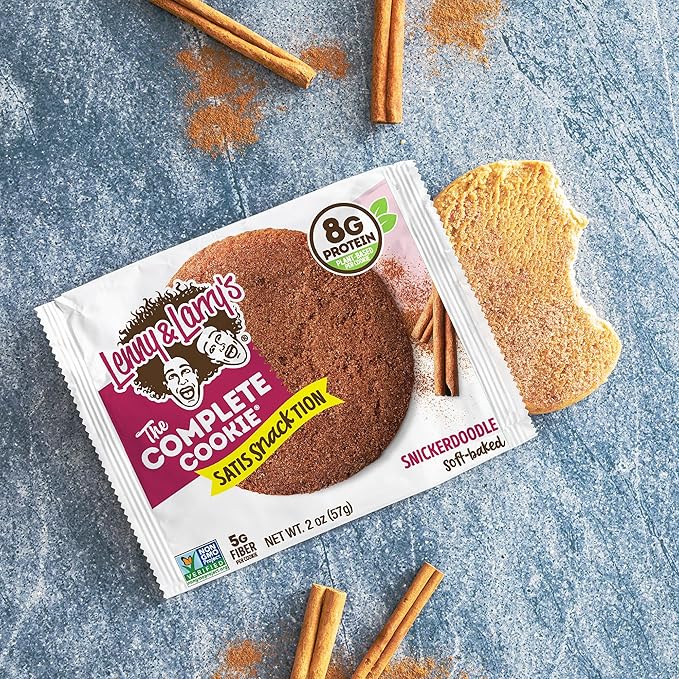 Lenny & Larry's The Complete Cookie, Snickerdoodle, Soft Baked, 8g Plant Protein, Vegan, Non-GMO, 2