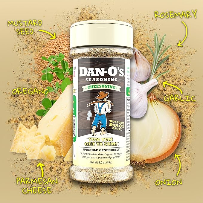 Dan-O's 3 Bottle Cheesoning Seasoning Set, Small Bottles, 3 Pack, Includes Red Pepper, Jalapeño and