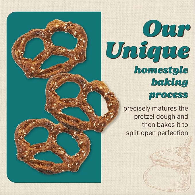 Unique Snacks Original Splits Pretzels, Delicious Homestyle Baked Snack Bag, OU Kosher, and Non-GMO