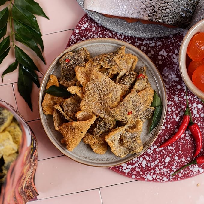 IRVINS Salted Egg Salmon Skin Chips Crisps | Premium Hand Cooked | Halal | High Protein |