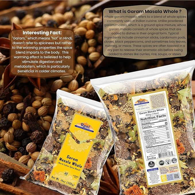 Rani Garam Masala Indian 11 Whole Spices Blend 14oz (400g) ~ All Natural, Salt-Free | Vegan | No