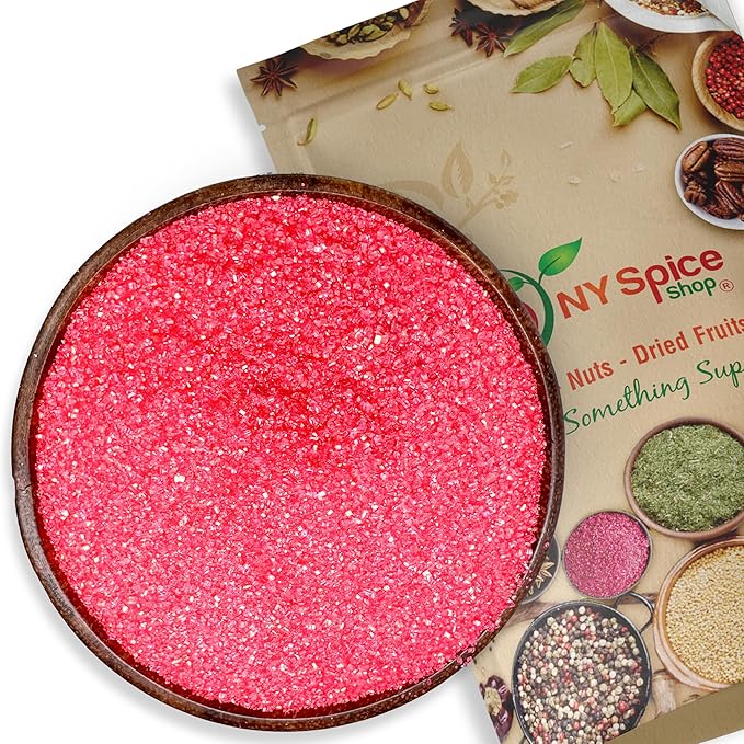 NY Spice Shop Pink Sanding Sugar - 3 Pound Sweet Colorful Edible Sprinkles For Candy Dish - Sugar