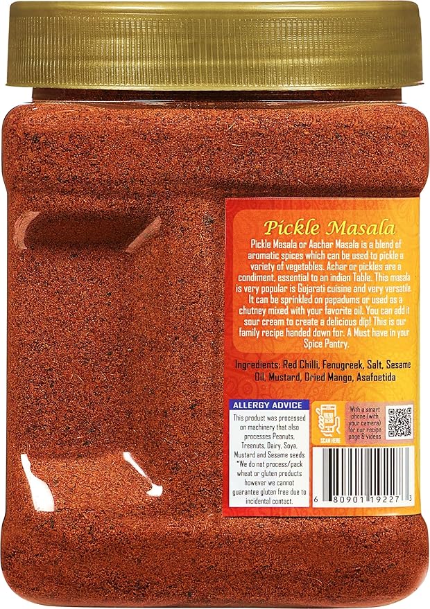 Rani Pickle (Achar) Masala Indian Spice Blend 22oz (1.375lbs) 624g PET Jar ~ Vegan | Gluten