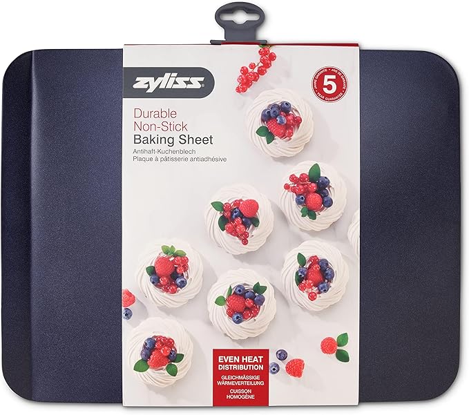 Zyliss E980192 Non-Stick Baking Sheet | Carbon Steel | Dark Blue | Baking Tin/Bakeware/Roasting |