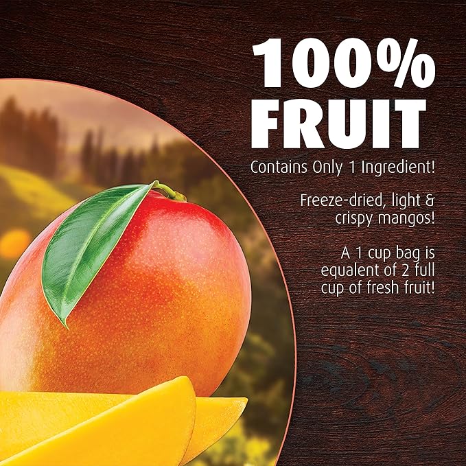 Brothers All Natural Freeze Dried Fruit Crisps, Mango, 1 Oz (Pack of 8), Made with 100% Fruit