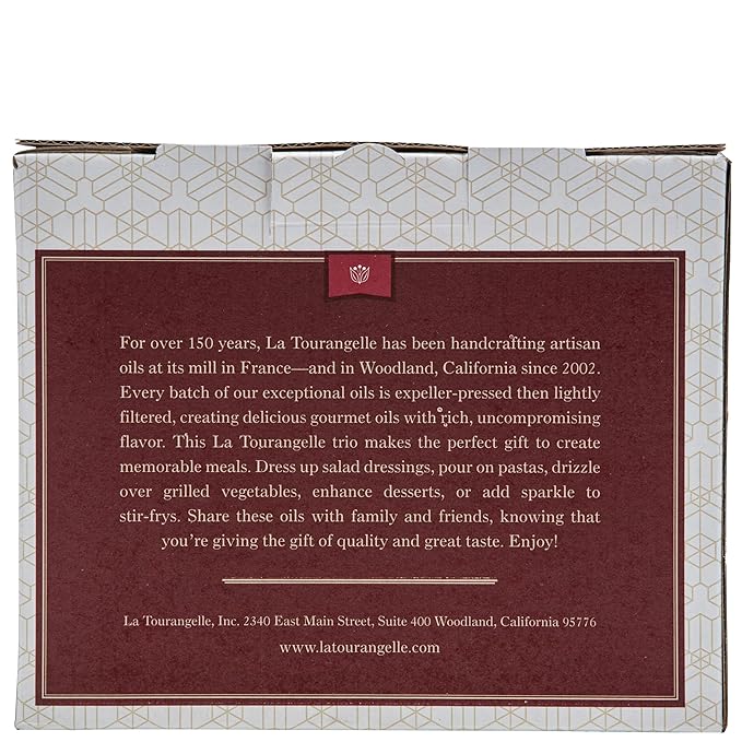 La Tourangelle, Favorites Trio of Oils - Roasted Walnut Oil, Avocado Oil, Toasted Sesame Oil, Gift