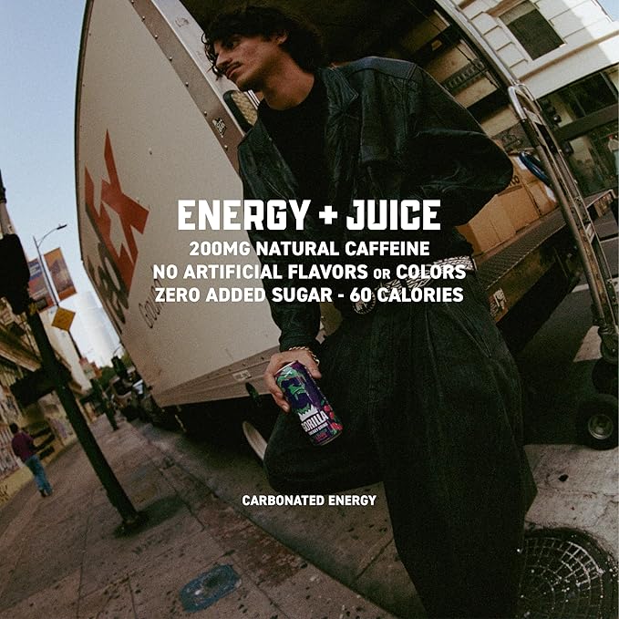 Gorilla Energy Drink, Cherry Berry, 200mg Natural Caffeine, Real Fruit Juice Squeezed &