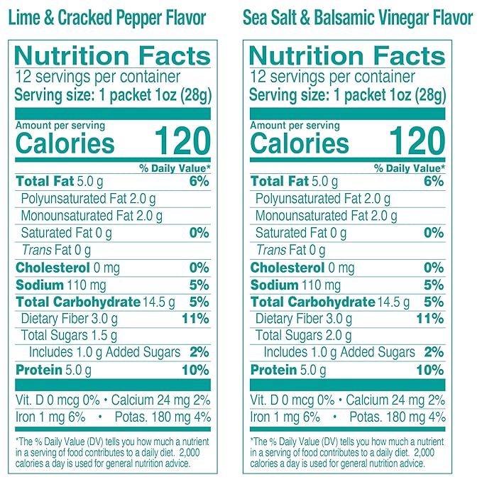 The Happy Snack Company Crunchy Chickpeas Variety Pack 24 x 1 oz ( Sea Salt & Balsamic Vinegar