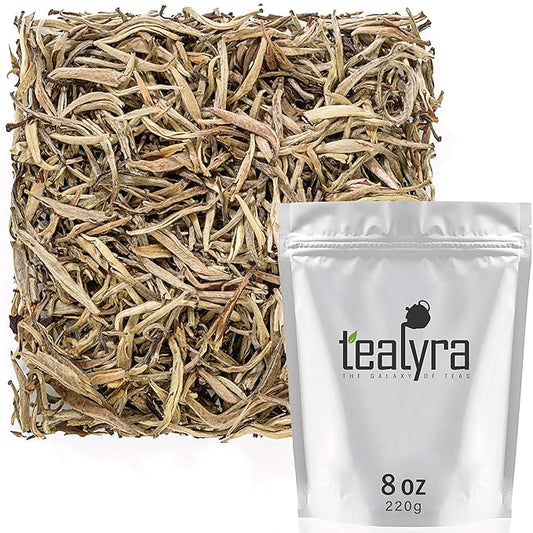 Tealyra - Luxury Jasmine Silver Needle White Losse Tea - Grown in Fujian China - Loose Leaf Tea