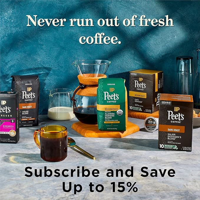 Peet's Coffee, Dark Roast Keurig K-Cup Pods - Major Dickason's Blend 75 Count (1 Box of 75 K-Cup